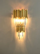 Ljojo Luxury Crystal LED Wall Light Gold Stainless Steel Bedroom Home Decor