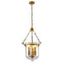 Modern Luxury LED Pendant Lights Polished Copper Chain Hanging Glass Jar Chandelier by Ljojo