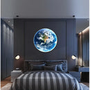 Ljojo LED Earth Wall Lamp: Luxury Creative Mural Art for Living Room Bedroom.