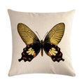 Butterfly Cotton Linen Throw Pillow Cover for Home & Car Decor - Ljojo