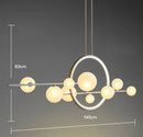 Restaurant Bubble Glass Pendant Light Circle LED Chandelier Ljojo Nordic Home Decor Lamp Dining Room