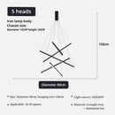 LED Modern Minimalist Stair Chandelier Strip Light for Villa Living Room by Ljojo