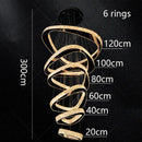 Ljojo Luxury Crystal Chandelier for Living Room - Modern Statement Pendant Light Fixture