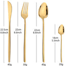 Ljojo 24-Piece Stainless Steel Cutlery Set Christmas Dinnerware Silverware Set
