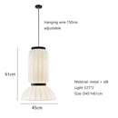 Ljojo Minimalist Silk Chandelier: Nordic Wabi Sabi Pendant Light Fixture
