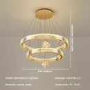 Ljojo Luxury Crystal Pendant Chandelier for Modern Stairs, Dimmable Globe Design