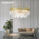 Crystal Glass Pendant Light LED Chandelier Modern Elegant Nordic Living Room Dining Bedroom by Ljojo