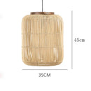Bamboo Wood Pendant Light Chandelier for Dining Room Kitchen | Ljojo Vintage Indoor Lighting
