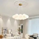 Ljojo Modern Opal White Spherical Pendant Light for Living Room and Kitchen Lighting