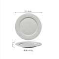 Ljojo Matte Ceramic Steak Plate Dessert Pasta Serving Dish Circular Flat Tableware