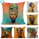 African Nation Women Portrait Pillow Cover for Home Decor by Ljojo