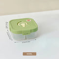 Ljojo Divided Lunch Box: Leakproof Portable Container for Salad, Fruit, and Bento