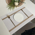 Ljojo 30x45cm Luxe Woven Vinyl Placemats for Kitchen & Dining