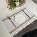 Ljojo 30x45cm Luxe Woven Vinyl Placemats for Kitchen & Dining