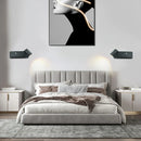 Ljojo LED Wall Lamp with USB & Wireless Charging, 5W GU10 Bulb, Nordic Sconce