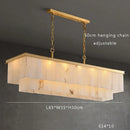 Ljojo Luxury Copper Resin Chandelier with Marble Accents for Living Room and Bedroom