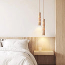 Ljojo Marble Chandelier Pendant Lamp Long Strip Light Luxury Art Bedroom Cream Style
