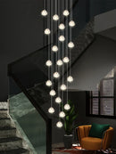 Ljojo Luxury Crystal Spiral Staircase Chandelier for Duplex Loft Living Room