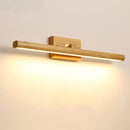 Nordic LED Wood Copper Wall Sconce Light Rotatable for Home Bathroom Bedroom by Ljojo