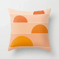 Ljojo Minimal Line Abstract Sun Pattern Plush Pillow Case