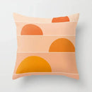 Ljojo Minimal Line Abstract Sun Pattern Plush Pillow Case