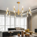 Ljojo Luxury Multi-Head Branch Chandelier Black/Gold LED Art for Home & Restaurant
