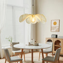 Wabi Sabi Fabric Flower LED Pendant Light for Dining Room Decor by Ljojo