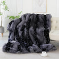 Ljojo Luxury Fox Fur Blanket: Plush Bed Plaid & Sofa Cover - Fluffy Decorative Home Throw