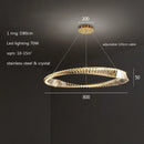 Ljojo Luxury Gold Crystal Pendant Lamp - Dimmable LED Modern Living Room Light