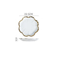 Ljojo Light Luxury Ceramic Dinner Plate for Steaks, Noodles, Fruits, and Dim Sum