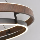 Italian Designer LED Ceiling Chandelier Lamp for Dinning Living Room - Walnut Metal Pendant Light