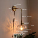 Ljojo LED Copper Wall Light for Bathroom Mirror Hallway Bedroom Glass Lamp