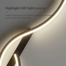 100CM LED Wall Sconce Strip Black Wall Lamp for Bedroom Living Room Background Decor by Ljojo
