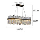 Ljojo Luxury Crystal Living Room Chandelier Modern Pendant Light Indoor Lighting