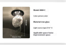 Ljojo Crystal Glass Chandelier - Stunning Light Luxury E14 Chandelier for Dining Room and Bedroom