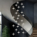 Ljojo LED Staircase Chandeliers: Modern Home Pendant Light Lamps for Living Room