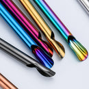 Ljojo 304 Stainless Steel Bubble Tea Straw Set with Straw Brush Spoon