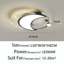 LED Ceiling Lamp Modern Nordic Moon Design Remote Control Light Fixture Ljojo