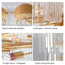 Large LED Crystal Chandelier for Modern Duplex Villa Living Room by Ljojo