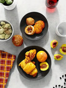 Ljojo 24-Piece Reusable Plastic Tableware Set for Family Picnics and School