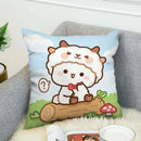 Ljojo Mochi Cat Luxury Cushion Cover Set for Sofa and Bed