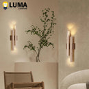 Travertine Wall Lamp Vintage Yellow Stone Light for Bedroom Livingroom - Ljojo