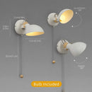 Ljojo Matte Metal Directional Wall Lamp with Replaceable E14 Bulb.