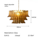 Vintage Amber Glass Indoor Chandelier - Scandinavian Style Lighting by Ljojo