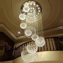 Large Modern Crystal Chandelier Pendant Light for Living Room | Industrial Design Lustre by Ljojo