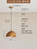 Ljojo Japanese Resin Pendant Light: Wabi-Sabi Bread Hanging Lamp for Dining Room Home Decor