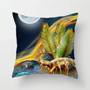 Golden Tree Forest Pillow Case by Ljojo: Car/Home Sofa Bed Decor, 45x45cm Decorative Cushion Cover