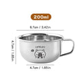 Ljojo Mini Stainless Steel Kids Tumbler Handle Milk Coffee Mug Drinkware