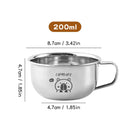 Ljojo Mini Stainless Steel Kids Tumbler Handle Milk Coffee Mug Drinkware