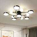 Nordic Glass Ball LED Chandelier Hanging Light Fixture for Living Room - Ljojo